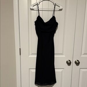 Betsy & Adam Black Spaghetti Strap Dress